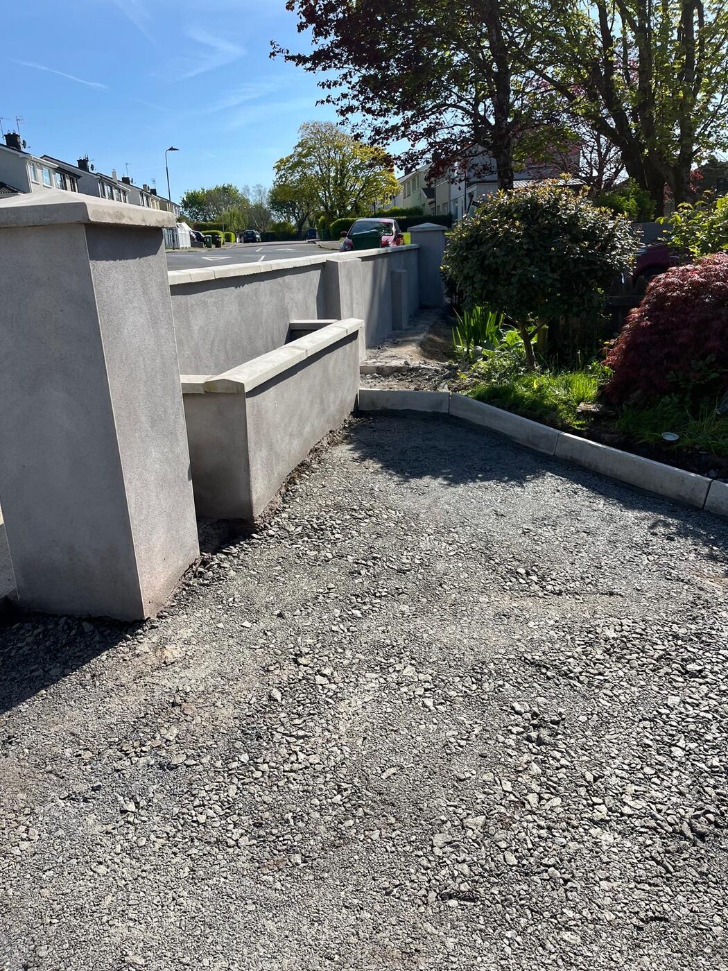 Front Wall & New Driveway