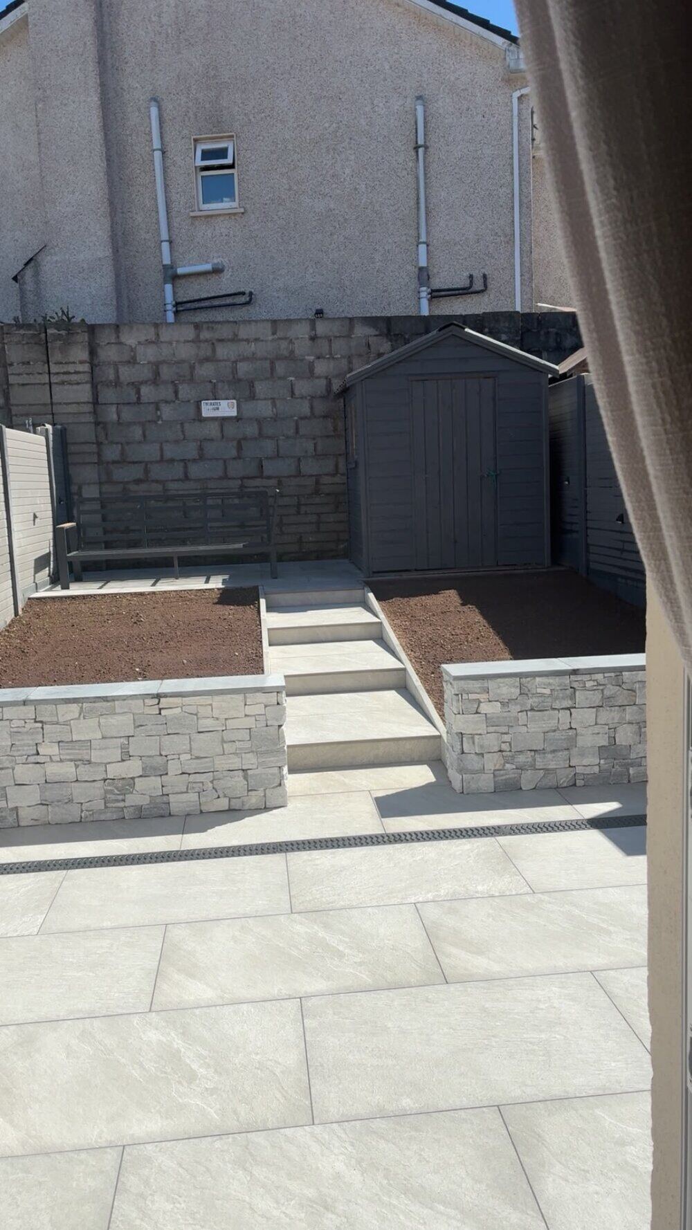 Finished Patio & Stone Steps